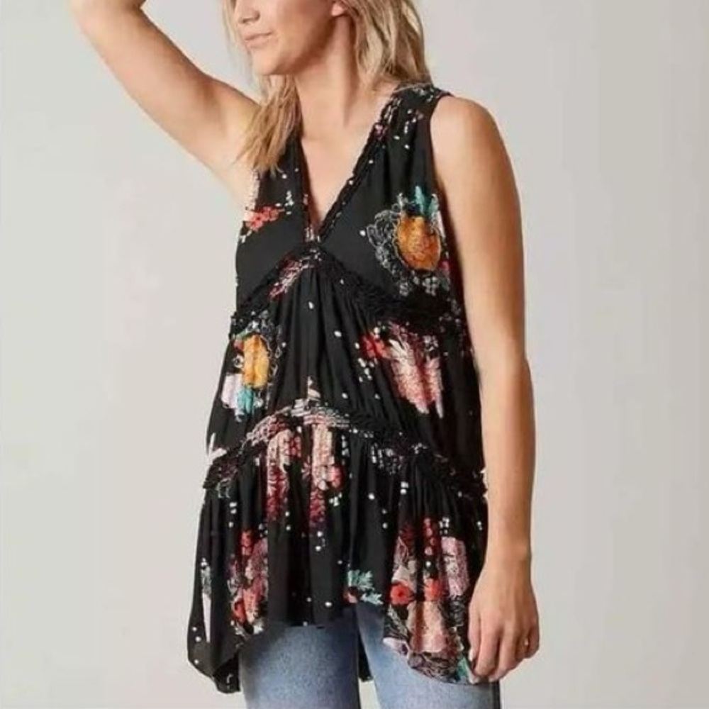 Free People floral mini dress/tunic